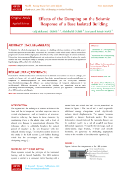 Effects of the Damping on the Seismic Response of a Base Isolated