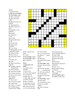 Across 1. Liquid measures 6. Start of a word