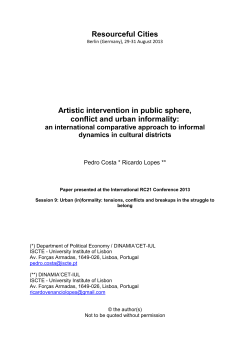 Artistic intervention in public sphere, conflict and urban