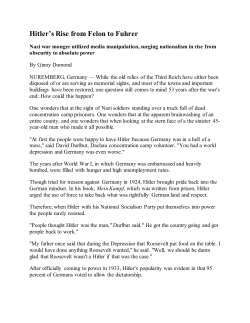 Hitler`s Rise from Felon to Fuhrer