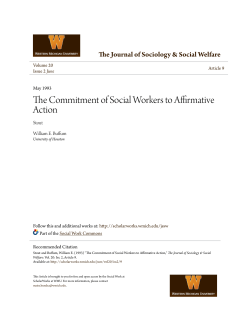 The Commitment of Social Workers to Affirmative Action