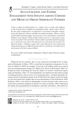 ACCULTURATION AND FATHER ENGAGEMENT WITH INFANTS