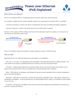 Power over Ethernet (PoE) Explained