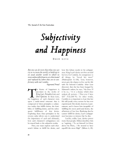 Subjectivity and Happiness