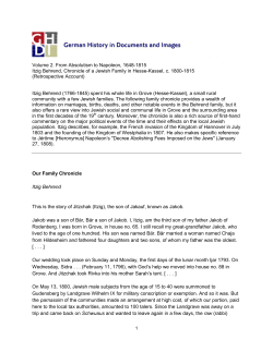 J&eacute;r&ocirc;me [Hieronymus] Napoleon`s - German History in Documents