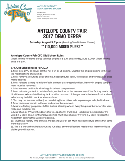 CFC Old School Rules - Antelope County Fair