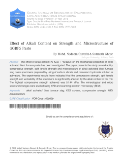 Effect of Alkali Content on Strength and