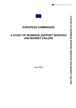 A study of business support services and market failure