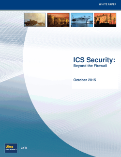 ICS Security: - Ultra Electronics, 3eTI