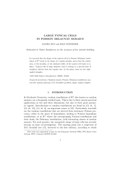 LARGE TYPICAL CELLS IN POISSON&ndash;DELAUNAY MOSAICS