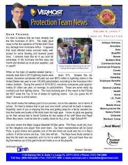 July Newsletter - Vermost Insurance Agency