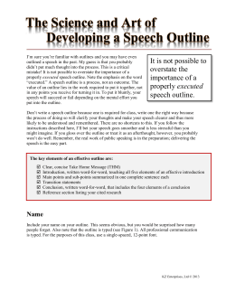 It is not possible to overstate the importance of a properly executed