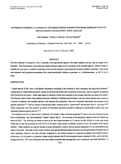 plc SYNTHESIS OF MOSESIN-4, A NATURALL Y OCCURRING
