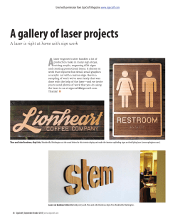 A gallery of laser projects