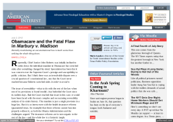 Obamacare and the Fatal Flaw in Marbury v. Madison</em