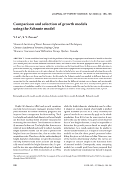 Comparison and selection of growth models using the Schnute model