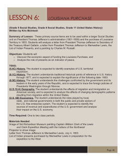 lesson 6: louisiana purchase