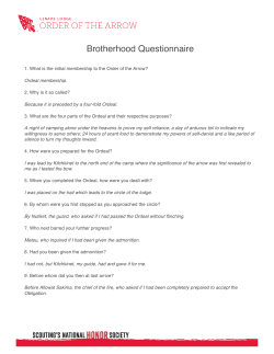 Brotherhood Questionnaire