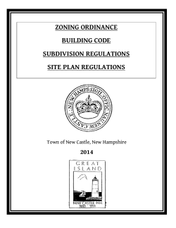 2014 Zoning Ordinances - Town of New Castle, NH