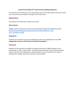 LPA 10th Grade Summer Reading 2016