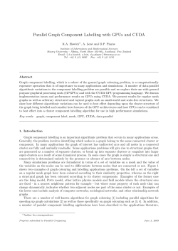 Parallel Graph Component Labelling with GPUs and CUDA