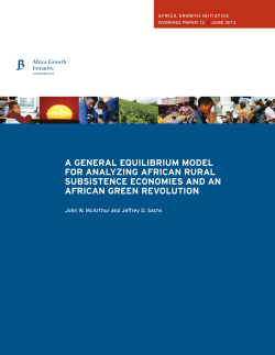 A General Equilibrium Model for Analyzing African Rural