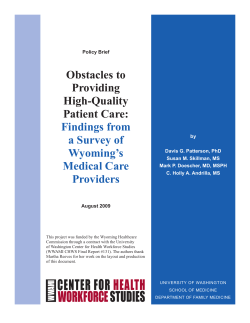 Obstacles to Providing High-Quality Patient Care