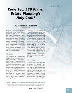 Code Sec. 529 Plans: Estate Planning`s Holy Grail?