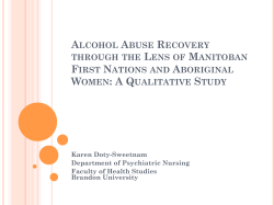 ALCOHOL ABUSE RECOVERY THROUGH THE LENS OF