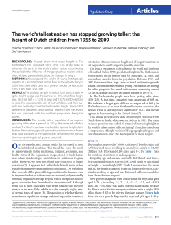 The world`s tallest nation has stopped growing taller