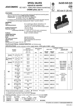 SPOOL VALVES 2x3/2-5/2-5/3 539