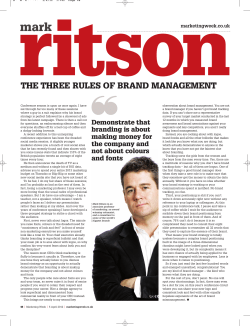 the three rules of brand management