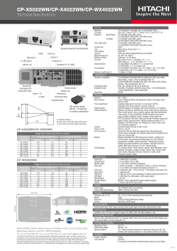 CP-X5022WN/CP-X4022WN/CP