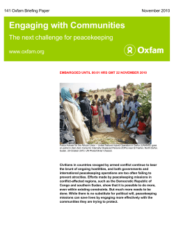 Oxfam Engaging with communities