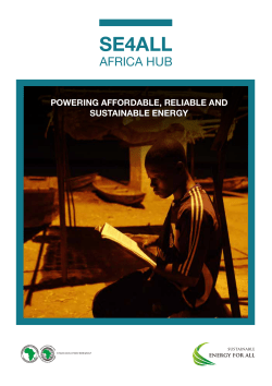 SE4ALL Africa Hub Leaflet - Sustainable Energy for All