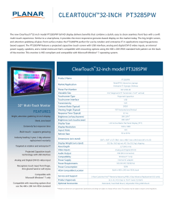 cleartouch&trade;32-inch pt3285pw