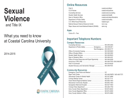 Sexual Violence - Coastal Carolina University