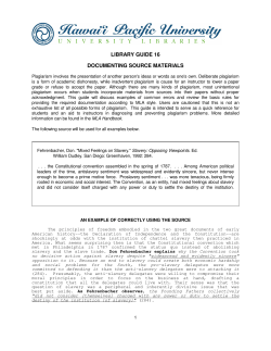 LIBRARY GUIDE 16 DOCUMENTING SOURCE MATERIALS