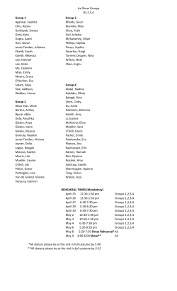 Ice Show Groups #1,2,3,4 Group 1 Group 3 Agarwal, Saanika