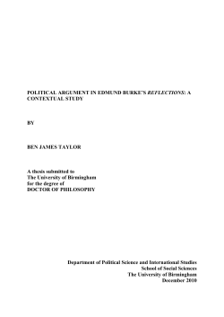 political argument in edmund burke`s reflections: a contextual study