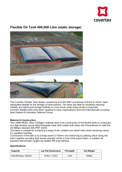 Flexible Oil Tank 400000 Litre (static storage)