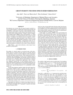 group sparsity for mimo speech dereverberation
