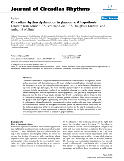 Circadian rhythm dysfunction in glaucoma: A hypothesis | SpringerLink