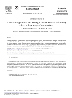 A Low-cost Approach to Low-power Gas Sensors Based on Self