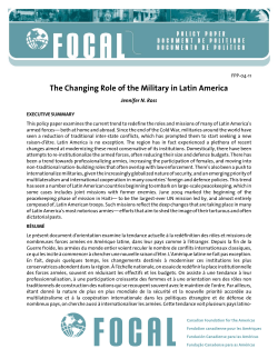 The Changing Role of the Military in Latin America