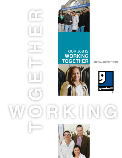 working together - Morgan Memorial Goodwill Industries