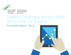 Towards Creating a Mental Health Action Plan for Canada
