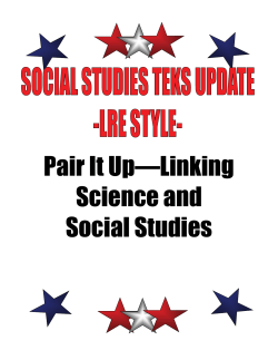 Pair It Up&mdash;Linking Science and Social Studies