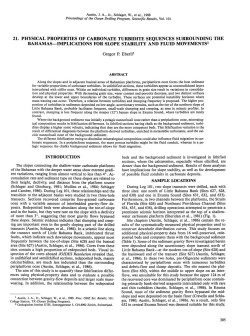 21. Physical Properties of Carbonate Turbidite Sequences