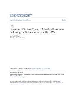 Literature of Societal Trauma: A Study of